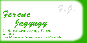 ferenc jagyugy business card